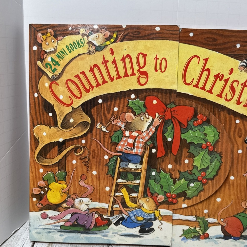 VTG Advent Calendar COUNTING TO CHRISTMAS Mice Gillian Chapman EUC 24 Mini Books - Picture 2 of 16